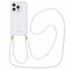 imoshion Backcover met koord + armband iPhone 16 Pro Max - Parels Hartjes