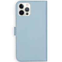 Selencia Echt Leren Bookcase Apple iPhone 12 (Pro) - Air Blue