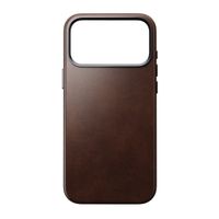 Nomad Traditional Horween Leather Backcover met MagSafe Apple iPhone 17 Pro Max - Rustic Brown