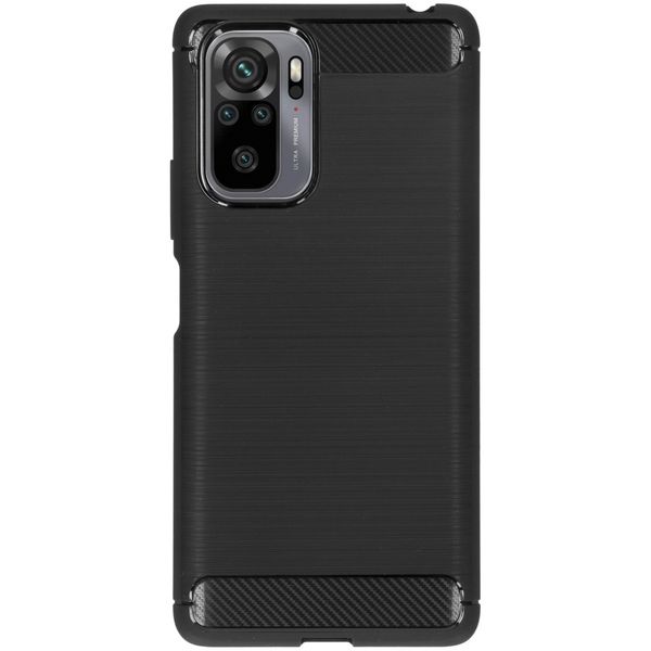 Brushed Backcover Xiaomi Redmi Note 10 Pro - Zwart