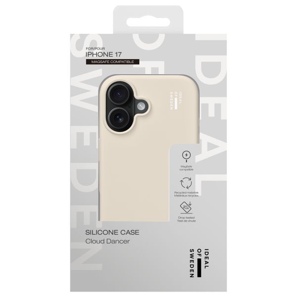 iDeal of Sweden Silicone Case met MagSafe Apple iPhone 17 - Cloud Dancer