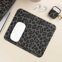 Selencia Sabi Kunstleren Muismat met Panterprint - 20 x 24 cm - Midnight Black