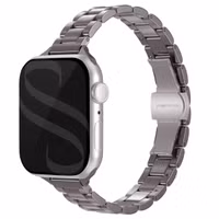 Selencia Slim Steel schakelbandje Apple Watch Series 1 t/m 9 / SE (38/40/41 mm) | Series 10 / 11 (42 mm) - Zilver