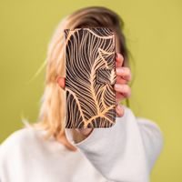 imoshion Design Softcase Bookcase iPhone 12 (Pro) - Golden Leaves