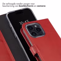 Selencia Echt Leren Bookcase Apple iPhone 16 Pro Max - Rood