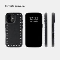 Selencia Studs Backcover met MagSafe Apple iPhone 16 - Velvet Black