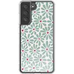 imoshion Design hoesje Samsung Galaxy S21 FE - Bloom Love Sage Green
