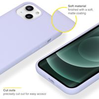 Accezz Liquid Silicone Backcover Apple iPhone 13 Mini - Paars