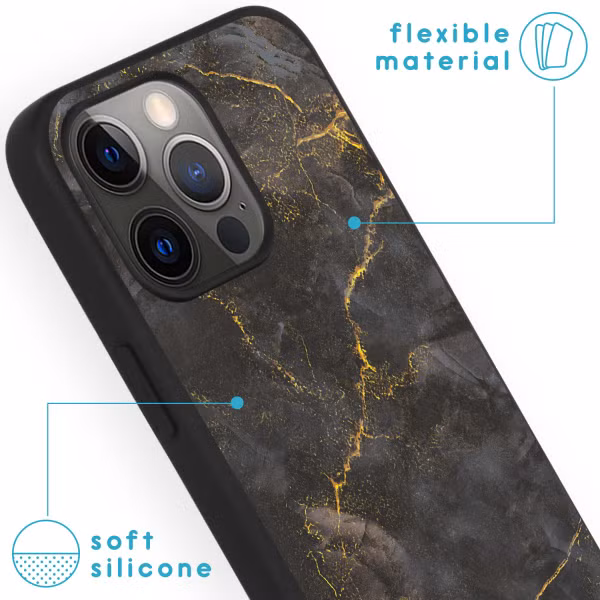 imoshion Design hoesje Apple iPhone 13 Pro - Black Marble