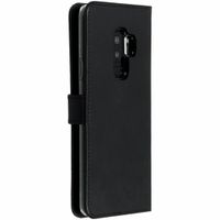 Selencia Echt Lederen Bookcase Samsung Galaxy S9 Plus - Zwart