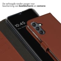 Selencia Echt Leren Bookcase Samsung Galaxy A25 (5G) - Lichtbruin