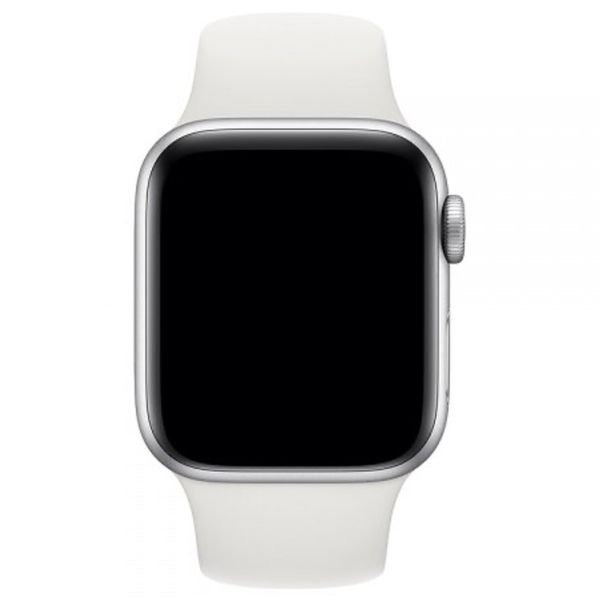 Apple Sport Band Apple Watch Series 1 t/m 9 / SE (38/40/41 mm) | Series 10 (42 mm) - Maat S/M - White