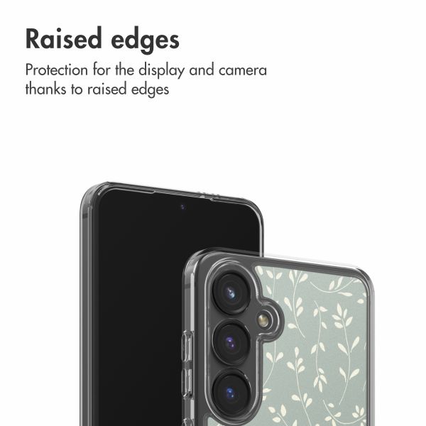 imoshion Design hoesje Samsung Galaxy S24 FE - Smoke Green Flowers