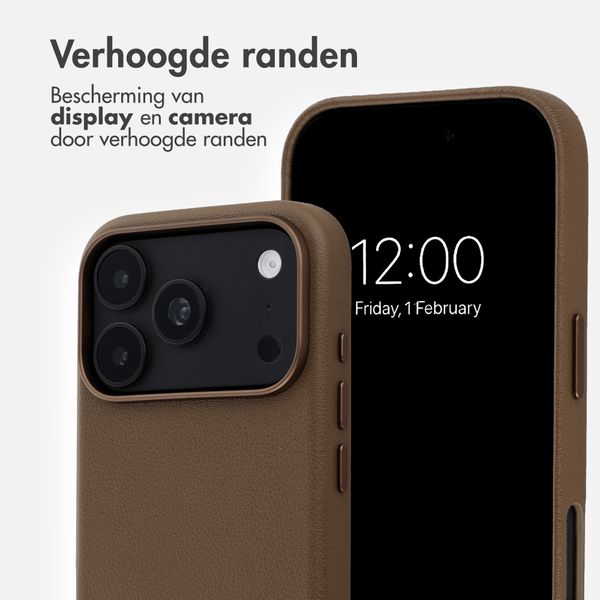 Accezz MagSafe Leather Backcover Apple iPhone 18 Pro Max / 17 Pro Max - Coffee Brown