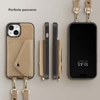 Selencia Sera Koordhoes met pashouder envelop iPhone 15 - Beige