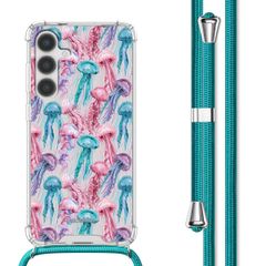 imoshion Design hoesje met koord Samsung Galaxy S24 - Jellyfish Watercolor