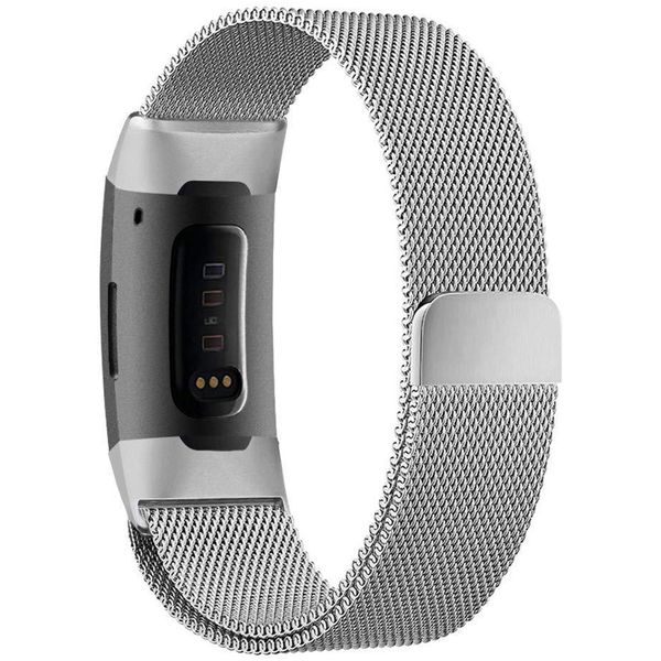 imoshion Milanees Watch bandje Fitbit Charge 3 / 4 - Zilver