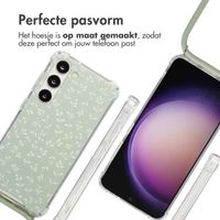 imoshion Design hoesje met koord Samsung Galaxy S23 - Smoke Green Flowers