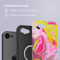 Selencia Vivid Backcover met MagSafe Apple iPhone 16e - Marble Pink