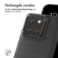 imoshion Brushed Backcover Motorola Moto G77 - Zwart