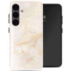 Selencia Vivid Backcover Samsung Galaxy S24 - Golden Beige Marble
