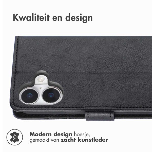 imoshion Luxe Bookcase Apple iPhone 16 Plus - Zwart
