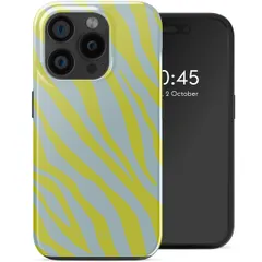 Selencia Vivid Backcover met MagSafe iPhone 15 Pro - Zebra Winter Sky Titanium Yellow