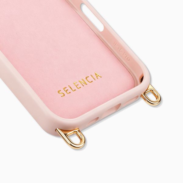 Selencia Rivièra MagSafe Backcover met afneembare haakjes Apple iPhone 16 Pro - Sorbet Pink