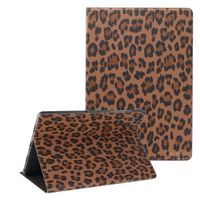 Selencia Sabi Bookcase met panterprint Samsung Galaxy Tab A11 Plus - Mocha Brown