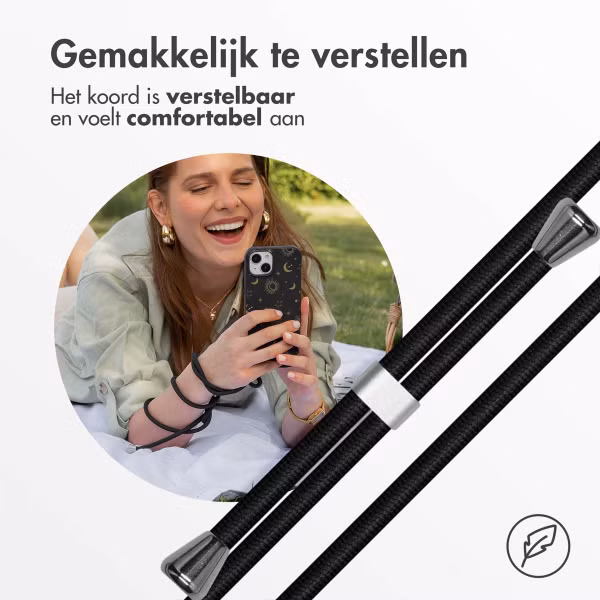 imoshion Siliconen design hoesje met koord Samsung Galaxy S24 - Sky Black