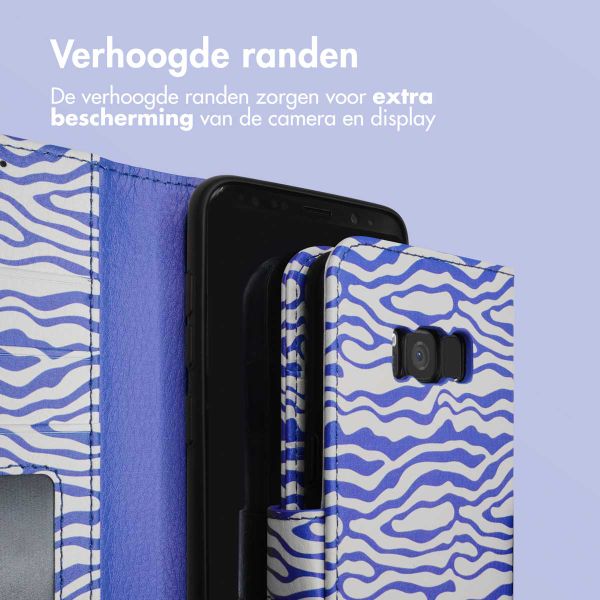 imoshion Design Bookcase Samsung Galaxy S8 - White Blue Stripes