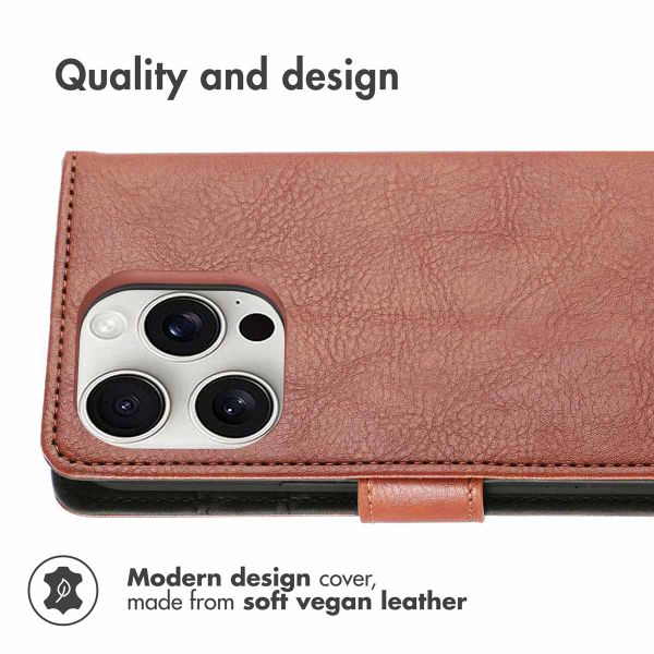 imoshion Luxury Bookcase Apple iPhone 16 Pro Max - Brown