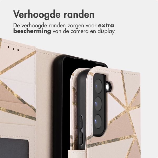 imoshion Design Bookcase Samsung Galaxy S22 - Beige Graphic