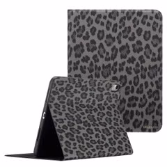 Selencia Sabi Bookcase met panterprint Apple iPad 11 (2025) 11 inch A16 / iPad 10 (2022) 10.9 inch - Midnight Black