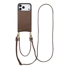 Selencia Nova Telefoonhoes met Koord en Pashouder Apple iPhone 17 Pro Max - Mocha Brown