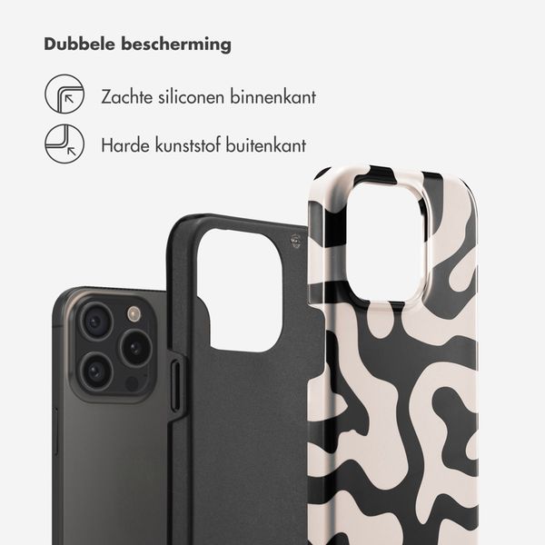 Selencia Vivid Backcover Apple iPhone 15 Pro - Art Wave Black