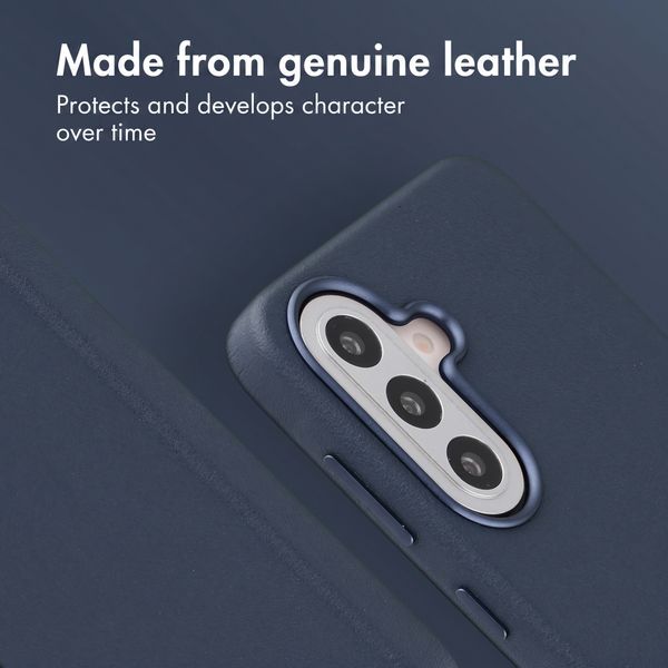 Accezz Leather Case with MagSafe Samsung Galaxy A57 (5G) - Nightfall Blue