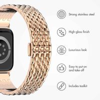 Selencia Steel Dragon Band Apple Watch | 44/45/46/49 mm - Rose Gold