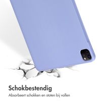 Accezz Liquid Silicone Backcover met penhouder iPad Pro 12.9 (2022) / Pro 12.9 (2021) / Pro 12.9 (2020) - Lila