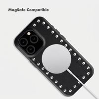 Selencia Studs Back Cover with MagSafe Apple iPhone 15 Pro - Velvet Black