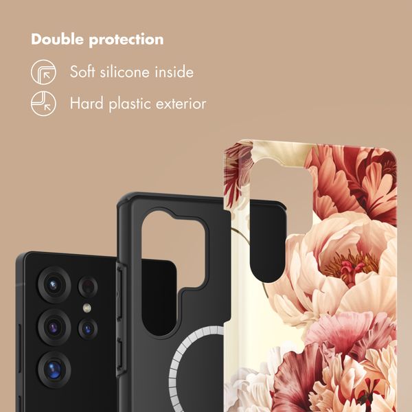 Selencia Vivid Back Cover with MagSafe Samsung Galaxy S26 - Vintage Peony