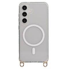 Selencia Rivièra MagSafe Backcover met afneembare haakjes Samsung Galaxy S25 / S24 - Transparant
