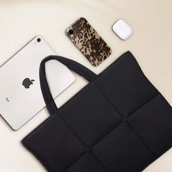 Selencia Vaya Puffy Laptoptas 16 inch - Midnight Black