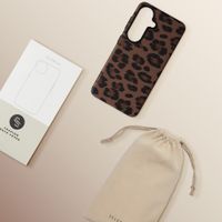 Selencia Sabi Back Cover Panther Print with MagSafe Samsung Galaxy S26 - Mocha Brown