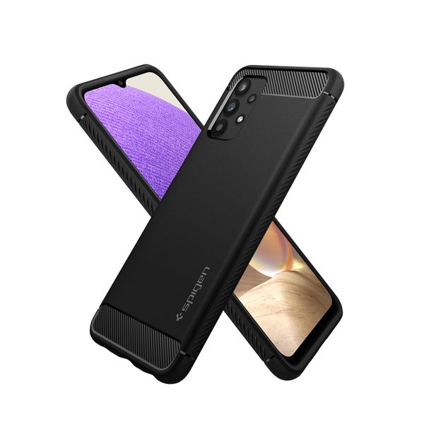 Spigen Rugged Armor Backcover Samsung Galaxy A32 (5G) - Zwart