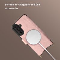 Selencia Riva Bookcase with MagSafe and phone strap Samsung Galaxy A37 (5G) - Old Pink