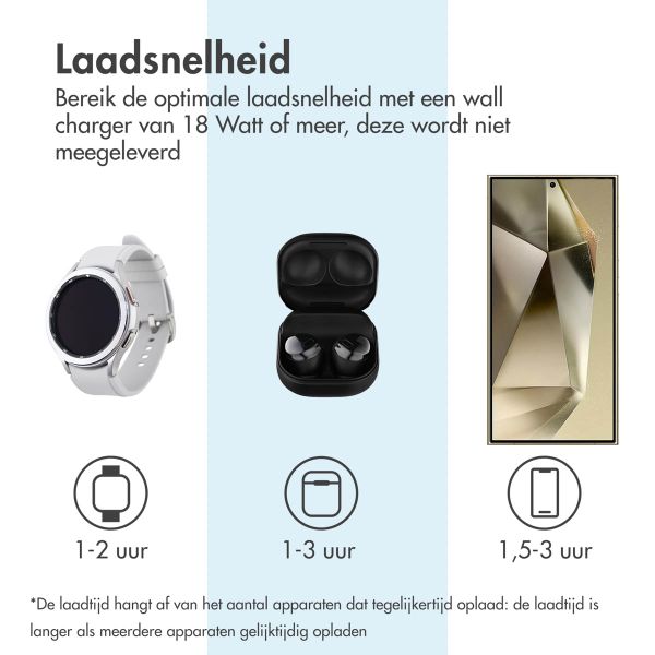 imoshion 3-in-1 Opvouwbare draadloze oplader Samsung - Galaxy smartphone / Galaxy Buds / Galaxy Watch - Grijs