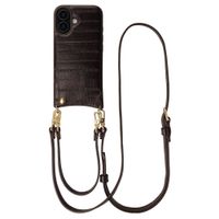 Selencia Nova Real Leather Back Cover with Card Holder Apple iPhone 17 - Dark Chocolate