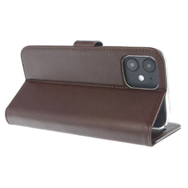 Valenta Leather Bookcase iPhone 12 Mini - Bruin