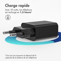 imoshion Wall Charger 18 Watt | USB-A - Zwart